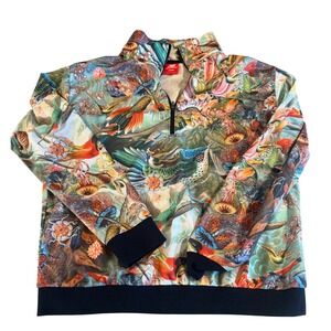 New Balance Hummingbird Graphic 1/4 zip tropical loud bird Size Large‎